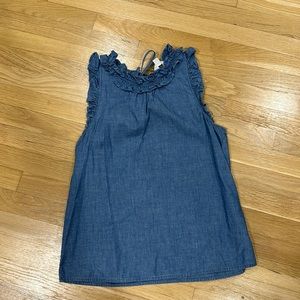 Jcrew ruffle chambray top